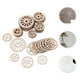 thumbnail image 2 of EeaseMX 50 piezas de rodajas de madera con engranajes colgantes, adornos artesanales creativos, accesorios decorativos para el hogar y el dormitorio (patrones surtidos), 2 of 7