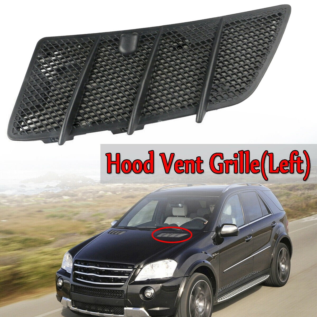 Car Hood Upper Vent Grille Cover Trim for W164 ML GL 320 350 450 550