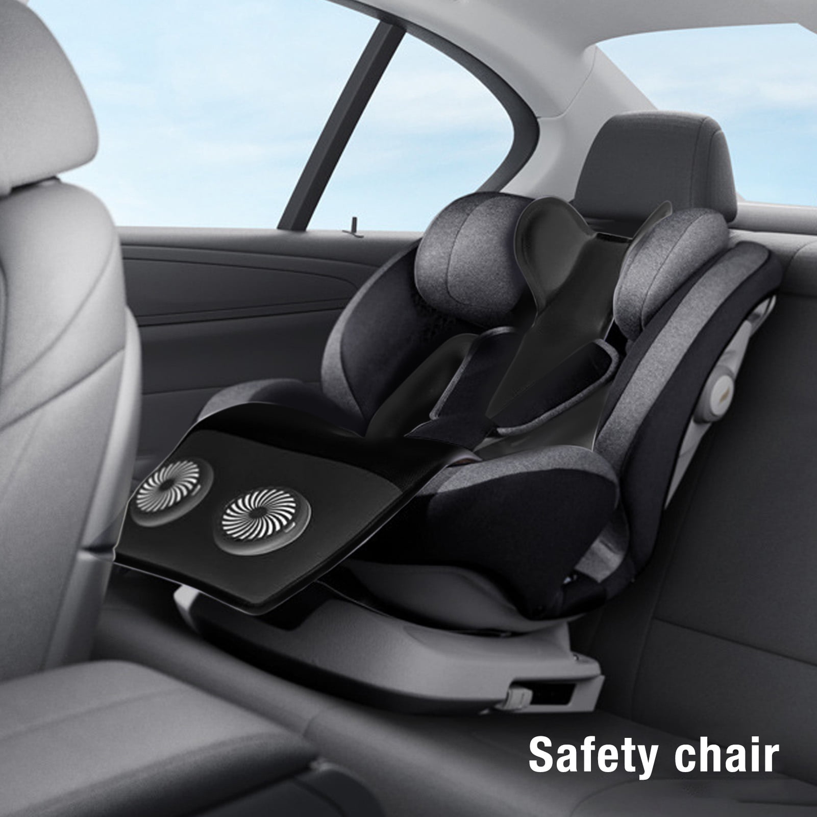 NFTIGB Black Cooling Car Seat Cushion Universal Breathable Chair Pad for Children Summer Travel Stroller Accessories with Airflow Mesh Design Full Body Support