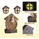 thumbnail image 4 of Gnomo de hadas en miniatura, ventanas y puertas para el hogar con luces para árboles que brillan en ventanas y puertas oscuras, decoración de esculturas de jardín en el patio Ormromra WMZL-2046, 4 of 4