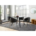 thumbnail image 5 of LumiSource Gold Metal, Black PU Claire Chair, 5 of 11