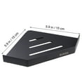 thumbnail image 3 of ULTNICE Bathroom Wall Shelf 1Set Black Stainless Steel Floating Corner Shelf For Shampoo And Other Essentials, 3 of 8