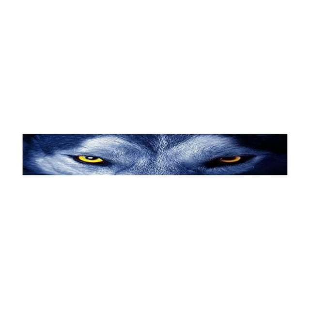 Creative Eyes Car Front Windshield Sticker, Decorative Waterproof Universal Car Accessories Shade Decor Strips Eye Design wolf Shaped Eyes