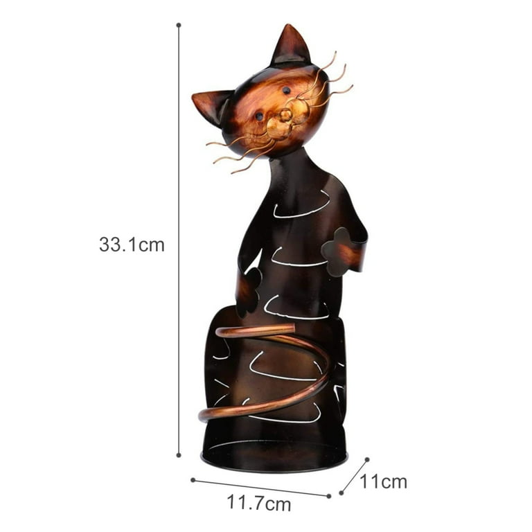 Modern Cat Shape Wine Holder Durable Delicate Metal Wine Rack for