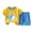 Yellow, variant on Toddler Boy Outfits Baby Clothes Set Kids Boys Spring Summer Cotton Elastic Printed Short Sleeved Basketball 6M 12M 18M 24M 3T 4T T shirt Drawstring Pants Tops And Shorts 2-Piece