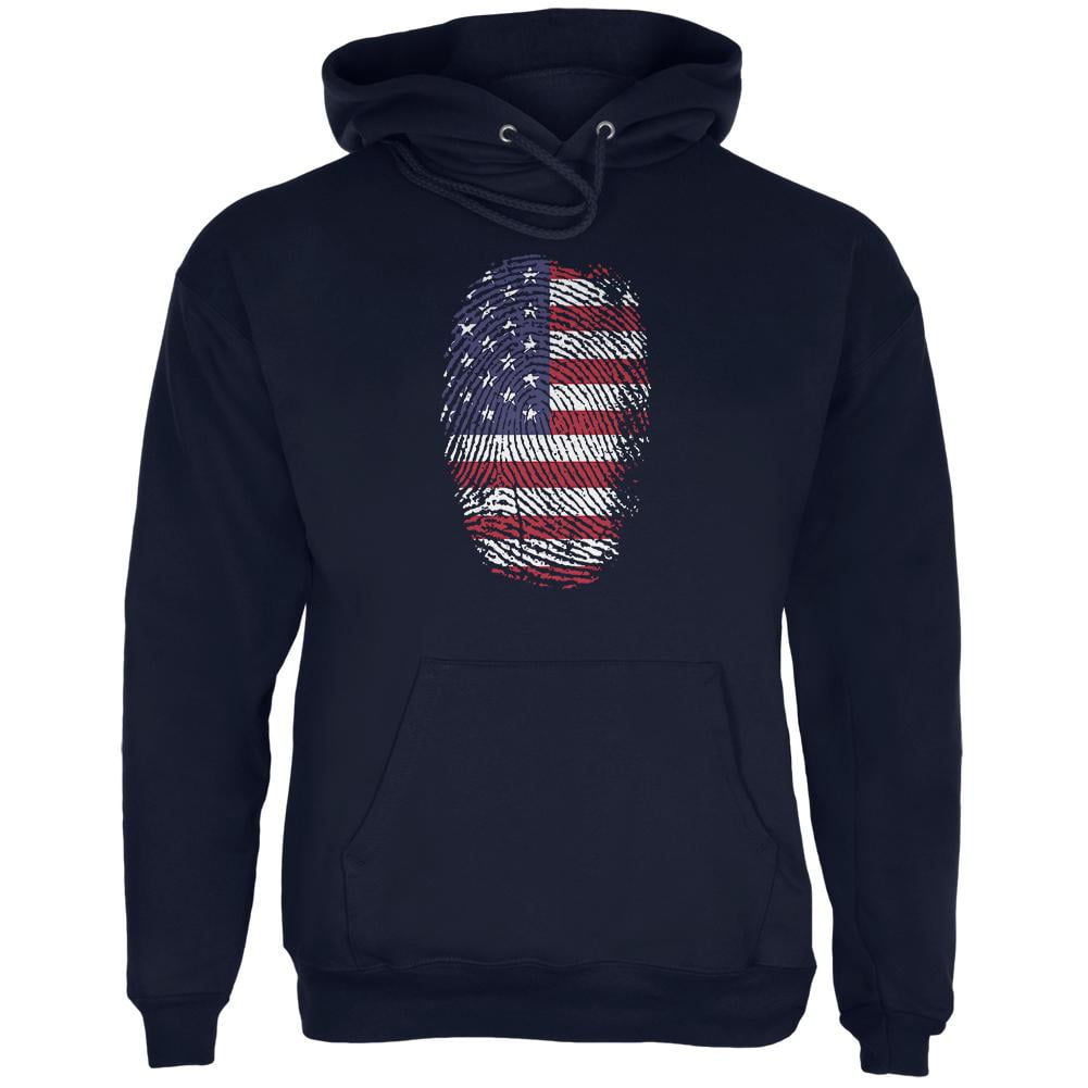 Old Glory 4th of July American Flag Pride Thumbprint Mens Sweatshirt