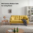 thumbnail image 2 of DEALTOPS Mid-Century Modern 3 Seat Sofa Couch, The Ultimate Comfort Experience Loveseat with Thick Cushions,Waterproof Fabric,and USB Port - Yellow, 2 of 2
