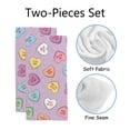 thumbnail image 2 of GZHJMY Sweet heart candy seamless pattern, Bath Shower Towels Set of 2 for Bathroom -Soft Microfiber Hand Towel Absorbent Soft Decorative Face Towel for Kids 30 x 15 inch, 2 of 6