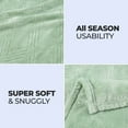 thumbnail image 3 of Superior Atka Fleece Diamond Blanket, 90" x 90" Soft Cozy Blankets, Full/Queen Size, Sea Foam, 3 of 5