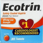 Ecotrin 81 mg Low Strength Tablets 365 ea (Pack of 2)