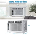 thumbnail image 2 of 6000 BTU Window Air Conditioner, Cools up to 375 Sq.Ft, Quiet 52 dB Operation, Remote Control, ECO & Sleep Mode, 24H Timer, Easy Install, 2 of 6