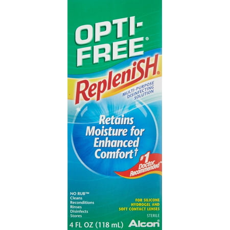 Opti-Free replenish solution for contact lenses  4 oz