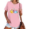 thumbnail image 3 of Pntutb - Camiseta corta con cuello redondo y estampado de Pascua para mujer Pntutb Pntutb-3548, 3 of 5