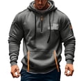 thumbnail image 3 of Blczomt Sweatshirts for Men Big and Tall Pullover Long Sleeve Tactical Hoodie Casual Gray Pullover Winter Half Zip Men's Fashion, 3 of 3