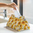 thumbnail image 5 of Kdxio White Marble Pattern Sunflower Print Tissue Box Cover,Modern PU Leather Rectangular Tissue Box Holder for Bathroom Living Room Bedroom Office Desk Car Home, 5 of 6