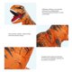 thumbnail image 5 of M Buder Disfraz Inflable de Dinosaurio T-Rex Traje de Soplado para Fiesta Cosplay Bodas Pascua Navidad Color Naranja Estilo Adulto 150-190 cm 59-75 pulgadas, 5 of 9