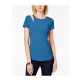 thumbnail image 1 of I-N-C Womens Cutout Shoulder Basic T-Shirt brightblue M, 1 of 1