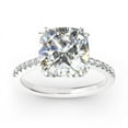 thumbnail image 2 of Bow Jewel 14K White Gold Plated Wedding Ring - Double Prong 2.26 Ct Cushion Cut Excellent Diamond Classic Ring for Women's - Engagement Ring for Her - Giftsfriend - Custom Ring, 2 of 10