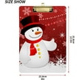 thumbnail image 3 of FMSHPON Christmas Snowman Snowflake Clipboard Hardboard Wood Nursing Clip Board and Pull for Standard A4 Letter 13x9 inches, 3 of 5