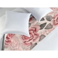 thumbnail image 2 of Roses Bed Runner, Watercolor English Garden Inspired Pattern Blossoming Romantic Flowers, Decorative Accent Bedding Scarf for Hotels Homes & Guest Rooms, Queen, Grey and Pastel Pink, by Ambesonne, 2 of 3