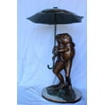 thumbnail image 4 of Nifao , Two Frogs with Umbrella, Playful Decor 33" x 33" x 51"H – Outdoor Bronze Fountain, Garden Water Feature, 33"L x 33"W x 51"H, 4 of 11