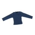 thumbnail image 4 of JWQFBC 1/12 Scale Mini Long Sleeve Shirt ,Figure Doll Clothes, Casual, Handmade Costume Dark Blue, 4 of 8