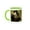 Green/White, variant on 3drose, Crested Caracara Bird, Pantanal, Brazil - Sa04 Jmc0007 - Joe and Mary Ann Mcdonald, 11oz Two-tone Black Mug