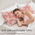 thumbnail image 5 of Coral Pink Starfish Coastal Body Pillow Cover 20 x 60 Inch Decorative Pillow Cover Shell Summer Beach Nautical Lumbar Pillowcase Seasonal Rectangle Cushion Case for Couch Sofa Bed Living Room, 5 of 9
