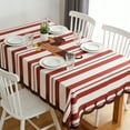 thumbnail image 3 of Farmhouse Checkered Cotton Tablecloth - 55.1x39.3in Washable Dustproof Wrinkle-Resistant Tablecloth, Suitable for Restaurants, Picnics & Indoor Outdoor Dining, Rustic Decor, 140x100cm, B, 3 of 6