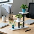 thumbnail image 6 of Dtchengua Plant Stand Indoor 3 Tier, Wood Plant Shelf Corner Display Rack,14 Inch Tall Multiple Planter Pot Holder, Space-Saving Flower Stand for Living Room Balcony Garden Patio(White), 6 of 6