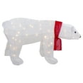 thumbnail image 4 of Northlight LED Lighted Tinsel Polar Bear Outdoor Christmas Decoration - 32" - Warm White Lights, 4 of 8