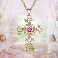 thumbnail image 3 of Minnieouse 3 Pieces Believe In God Jewelry Flowers Pendants Earring Set Rhinestone Gifts Necklace for Girlfriend Wife Mother Ropa, zapatos y accesorios Miscelánea No.1 Minnieouse AP006277-01, 3 of 6