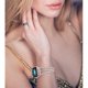 thumbnail image 4 of Compatible con Apple Watch Band Dressy Bling Jewelry Pulsera de pulsera de acero inoxidable Sparkle Strap iWatch bandas 44 mm para mujer SeriesSE 6 5 4 3 2 1 42 mm, oro rosa oso de fresa  Juguete, 4 of 4
