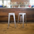thumbnail image 3 of AmeriHome 2 Piece 30-inch Silver Finish Metal Backless Bar Stools, 3 of 5
