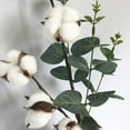 thumbnail image 5 of LABSERRON 1Pc Decorative Cotton Stem with Artificial Eucalyptus Leaf for Home and Wedding Celebration, 5 of 10