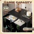 thumbnail image 2 of Gothic Dresser for Bedroom with 4 Storage Drawers Floral Dragonfly Botanical Greenery Black Dressers Chest of Drawers Steel Framed Fabric Closet Organizers for Dorm Entryway Living Room, 2 of 8