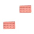 thumbnail image 4 of Jumpingount Correa de extensión extensores de sujetador hebilla 4 ganchos accesorios prácticos transpirables reemplazo ajustable 3 filas rosa rosa durazno 2piezas, 4 of 6