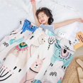 thumbnail image 4 of Llama Blanket Bohemia Stripes Printed Blanket Llama Gifts for Women/Girls/Adult/Kids Super Soft Cozy Llamas Throw Blanket for Sofa Bed Llama Decor 50"x60", 4 of 6