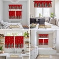 thumbnail image 6 of Red Tree Christmas Kitchen Curtains Sets for Windows 24 Inch Length, Xmas Snowflake Watercolor Rod Pocket Window Treatments Tier Curtains and Valances Set for Bedroom/Bathroom, 6 of 8