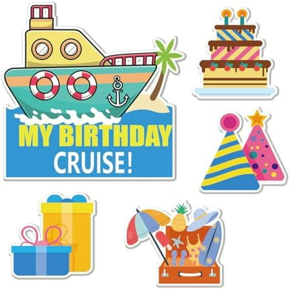 Birthday Cruise Door Decorations Magnetic for Cruise Ship Cabin Door Theme Party Decorations Carnival Royal Caribbean$$Home Decor, Kitchen, & Other