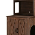 thumbnail image 6 of Craftian Hidden Litter Box Cabinet with Charging Station – Cat Enclosure for Self-Cleaning Litter Boxes (Fits Up to 30.5"), Modern Storage Furniture, Brown, 6 of 12