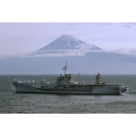 The Door Stop LAMINATED POSTER The amphibious command ship USS Blue Ridge (LCC 19) steams within sight of Mt. Fuji on its final sto Poster Print 24 x 36 ()