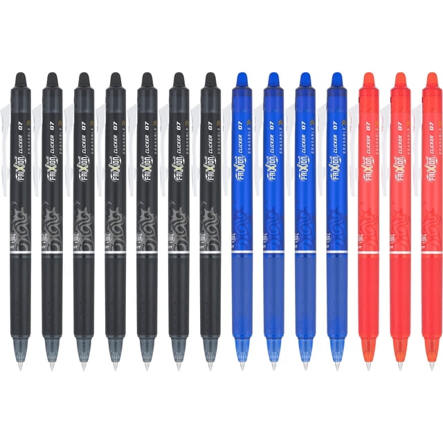 Bolígrafos de gel borrables PILOT FriXion de punta fina 0,7 mm, paquete de 14