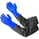 thumbnail image 1 of Guantes Haiou Long Rubber resistentes a productos químicos, 25 pulgadas, color azul, talla M, 1 of 7