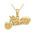 thumbnail image 1 of 14K Yellow Gold 3-D Motorcycle Pendant Charm Necklace with Chain, 1 of 4
