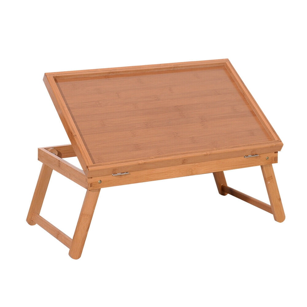hardwood Bed Tray 3070 Penguin Home Table with Legs-Crafted in Solid Handy Foldable Design-Classic Wood Breakfast Tray-W54 x D35 x H23 cm-Espresso