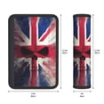 thumbnail image 3 of Skull Face Union Jack Uk Flag Seat Belt Shoulder Pad 2-Pack Soft Car Seatbelt Cover Adjustable Strap Breathable Comfort Pad, 3 of 8