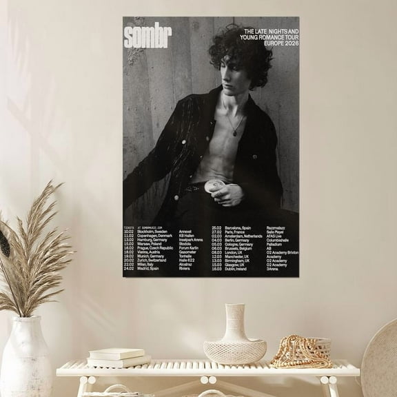 Sombr The LATE NIGHT AND ROMANCE WORLD TOUR Size 24''x36'' - Kiloa