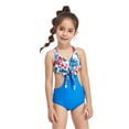 thumbnail image 2 of Liacowi Mother Daughter One Piece Swimsuit, Family Matching Leaf / Leopard Cut Out Waist Bikini Bodysuit Bathing Suit, 2 of 7