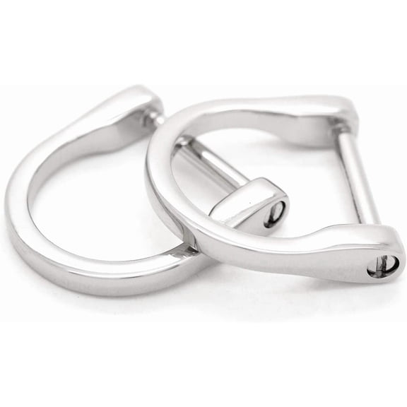 CRAFTME STUDIO Silver 1" D-Rings with Screw Shackle (4 Pack) – Horseshoe Dee Ring for Purse Strap, Key Holder & DIY Leather Craft